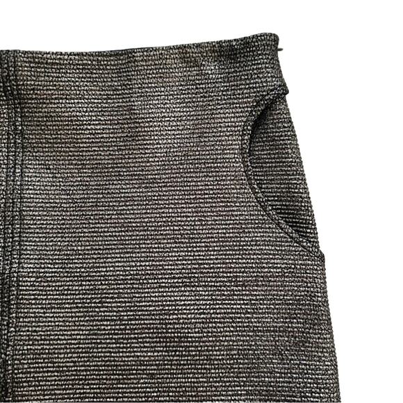 Diane Von Furstenberg Skirt Katinko Silver Metallic A-Line Skirt Size 10 - Picture 11 of 12